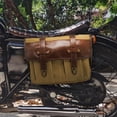 thumbnail image 1 of Bolsa para sillín de motocicleta Organizador de almacenamiento impermeable marrón Cola alforjas, 1 of 7