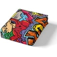 thumbnail image 4 of Funda Nórdica King Size Niños Colorido Funda Nórdica Graffiti Art Hippie, 4 of 5