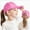 Hot Pink, variant on KPOPLK Kids Baseball Hat Visor Little Girl Sun Protection Hat Ponytail Hole Sun Hat Beach Sun Hat for Children(2-8 Years,Black)
