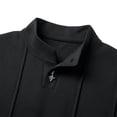 thumbnail image 6 of hoksml Men's Short Sleeve Collared T-Shirt, Vertical Seam Relaxed Fit Soft Top with Stand Mandarin Collar for Business Golf Daily Outdoor Casual Wear, 6 of 6
