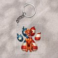 thumbnail image 2 of Patriotic Vizsla 4th of July Independence Paws Acrylic Keychain Vizslas Dog Lover Gifts Idea Collar Charm Tag Keyring - 02010, 2 of 5