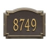 Whitehall Products 1290OG Standard Wall One Line Williamsburg Address Plaque, Bronze & Gold