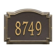 Whitehall Products 1290OG Standard Wall One Line Williamsburg Address Plaque, Bronze & Gold