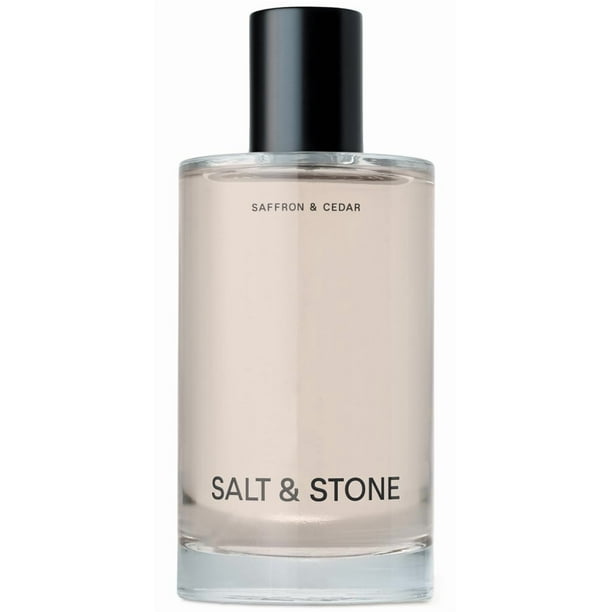 Bruma corporal Salt & Stone, aroma a azafrán y cedro, spray perfumado para el cuidado de la piel, para cabello y cuerpo, para mujeres y hombres, fragancia hidratante con glicerina y algas rojas, vegan