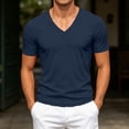 thumbnail image 2 of Oalirro Mens Short Sleeve T-Shirts V Neck Tee Soft Moisture Wicking Casual Summer Basic Tshirts, 2 of 10