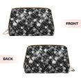 thumbnail image 3 of Picia Seamless Pattern With Skulls Print Leather Makeup Bag Make Up Bag Travel Toiletry Bag for Her Girlfriend Teacher Teen Girl Gifts, 3 of 8