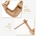 thumbnail image 6 of WRITWAA Golden Copper Welding Ground Clamp, Adjustable Tightness, Excellent Conductivity, Industrial Use, 6 of 7