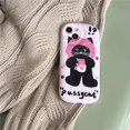 thumbnail image 5 of Funny Pussy Cat with Hat Soft  for iPhone Case (White,iPhone 13 Pro), 5 of 6