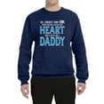 thumbnail image 2 of Girl Stole My Heart She Calls Me Daddy Daughter Girl Dad Father Gift | Mens Father's Day Crewneck Sweatshirt, Navy, Large, 2 of 4