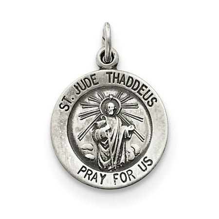 Sterling Silver Engravable Saint Jude Thaddeus Medal