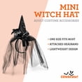 thumbnail image 3 of Mini Witch Hat Costume Accessory for Adults, Black, Halloween by Way To Celebrate, 3 of 8