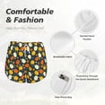 thumbnail image 6 of Lsque Autumn Pumpkin Maple Leaf Plants Printed Women's Running Shorts with Liner Pockets,Elastic Quick Dry Workout Athletic Gym Yoga Shorts,Womens High Waist Shorts-Large, 6 of 9