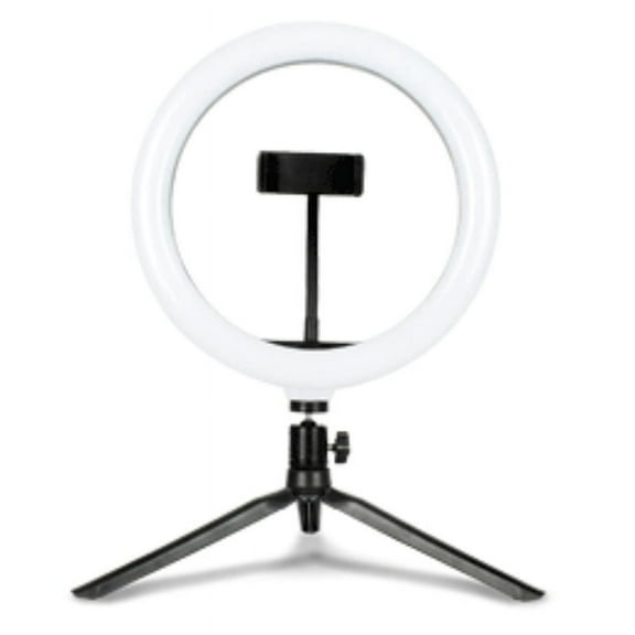 LED Circular Fill Light with USB Adjustable Desktop Triangle Bracket and Remote Control for in the Live Broadcast Room