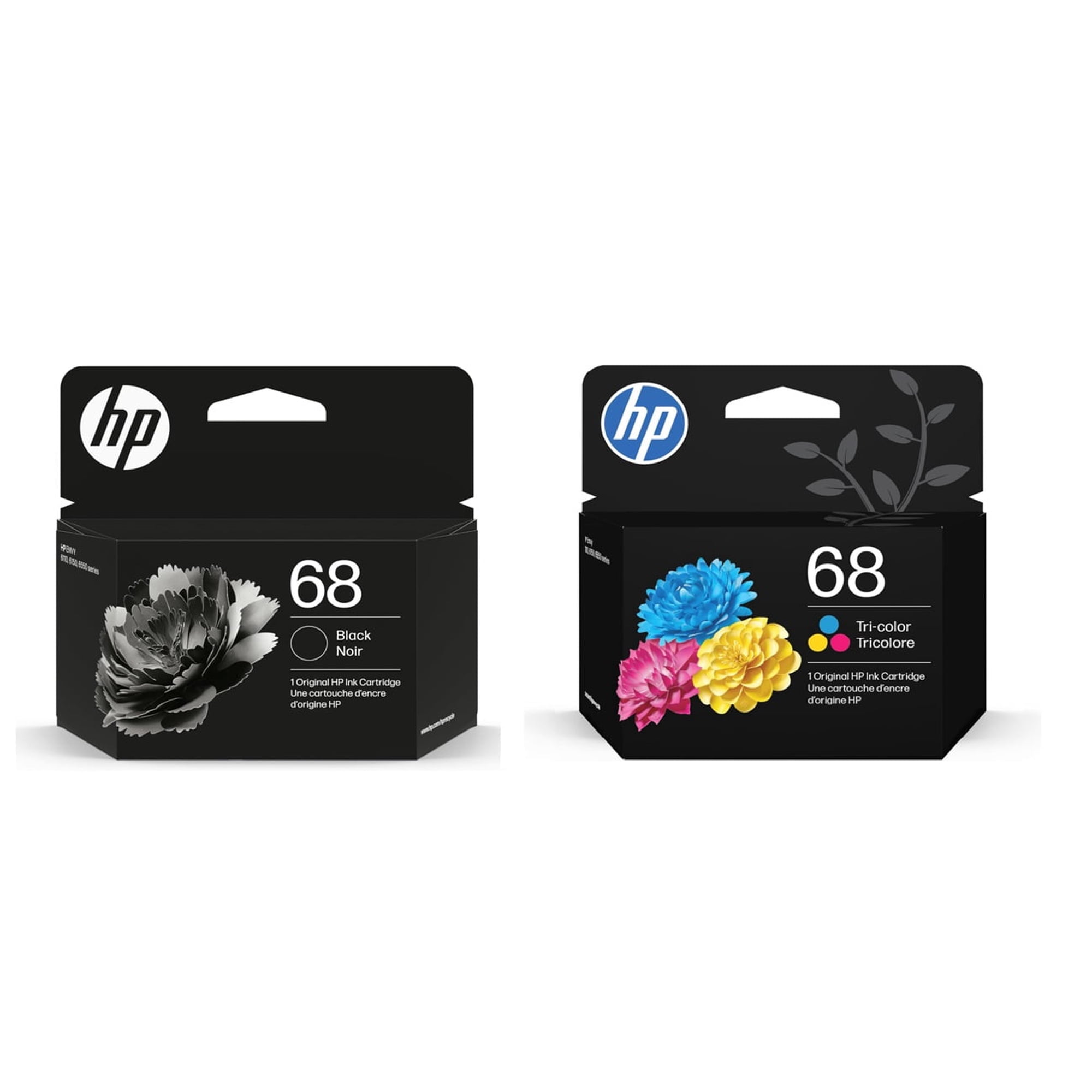 HP 68 Black 68 Tri-Color Ink Cartridge 2 Pack Works Envy 6100e, 6500e Series Packaging May Vary Sold without manufacturer warranty