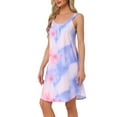 thumbnail image 4 of INSPIRE CHIC Womens Nightgown Sleeveless Sleepwear Printed Scoopneck Nightshirts Tank Wide Strap Sleep Dress with Pockets L Tie-Dye, 4 of 6