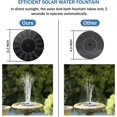 thumbnail image 4 of Solar Fountain Pump 6.3 Inches with 6 Nozzles for Outdoor Use, 4 of 7