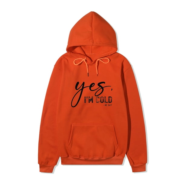 Gibobby Sudadera Forro Polar cómoda Sudadera con Capucha para Hombre(Naranja,M)