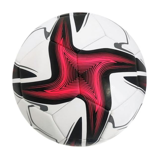 Guardoinrt Ballon de Soccer en PVC Taille 5 pour Séances d'Entraînement à Haute Intensité, Housse en PVC Souple pour une Maniabilité Fluide, Rouge