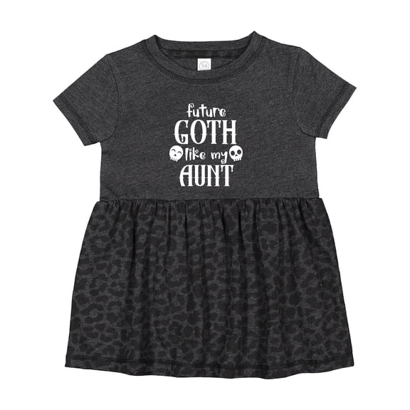 Inktastic Future Goth Like My Aunt with Skulls Girls Baby Dress