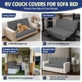 thumbnail image 6 of Qpednta 2-Piece Dark Gray RV Couch Covers Washable RV Sofa Bed Covers Super Stretch Elastic, Slipcovers for Jackknife Camper Couch, for Rvs and Home Living Rooms, Machine Washable, 6 of 7