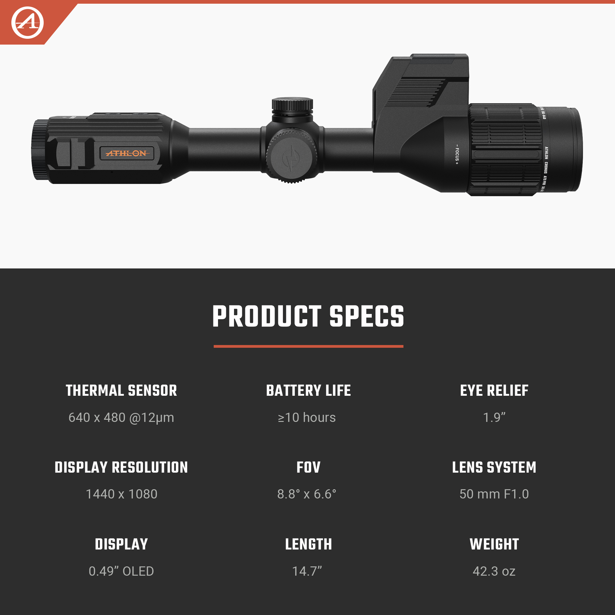 Athlon Optics Cronus ATS Pro 50L-640 Thermal Scope