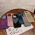 thumbnail image 5 of for iPhone Case,Luxury Glitter Crystal Sparkle Sparkly Love Heart Diamend Bumper Camera Lens Protection Soft Shockproof Phone Case (Blue,iPhone 13 Pro), 5 of 5