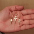 thumbnail image 3 of 10k Yellow Gold Cross Necklace - Catholic Crucifix Pendant MEDIUM (18 Inches), 3 of 3