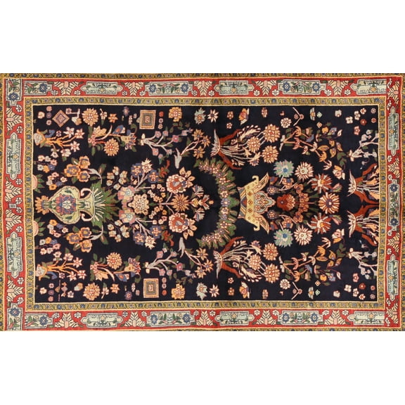 Ahgly Company Machine Washable Indoor Rectangle Traditional Peru Brown Area Rugs, 5' x 7'