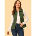 thumbnail image 3 of Chaleco Anorak Utility sin Mangas con Cremallera y Bolsillos Verde Allegra K XS, 3 of 6