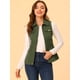 thumbnail image 3 of Allegra K Chaqueta con cremallera y bolsillos sin mangas Anorak Utility Chaleco para mujer Verde S, 3 of 6