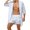 White, variant on YEAHDOR Mens Satin Soft Nightgown Night Robes V Neck Short Sleeve Sleepwear Lounge Wear