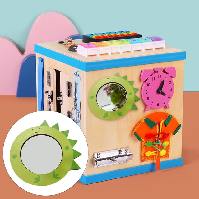Material de tablero ocupado Montessori, juguetes de desarrollo multipropósito DIY Accs, regalos, material didáctico, tablero sensorial, piezas de Espejo Verde Yotijar Material de tablero ocupado