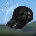 thumbnail image 4 of Bxaolu Outdoor Hat with Solar Fan, Fan Mesh Hat for Woman, Solar Powered - USB Charging Summer Cooling Hats with Built in, Sun Protection for Outdoor Beach Travel, Black, 4 of 6