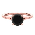 thumbnail image 3 of Aone 2 Carat Natural Black Diamond Wedding & Engagement Rose Gold 10K Ring for Women, 3 of 5