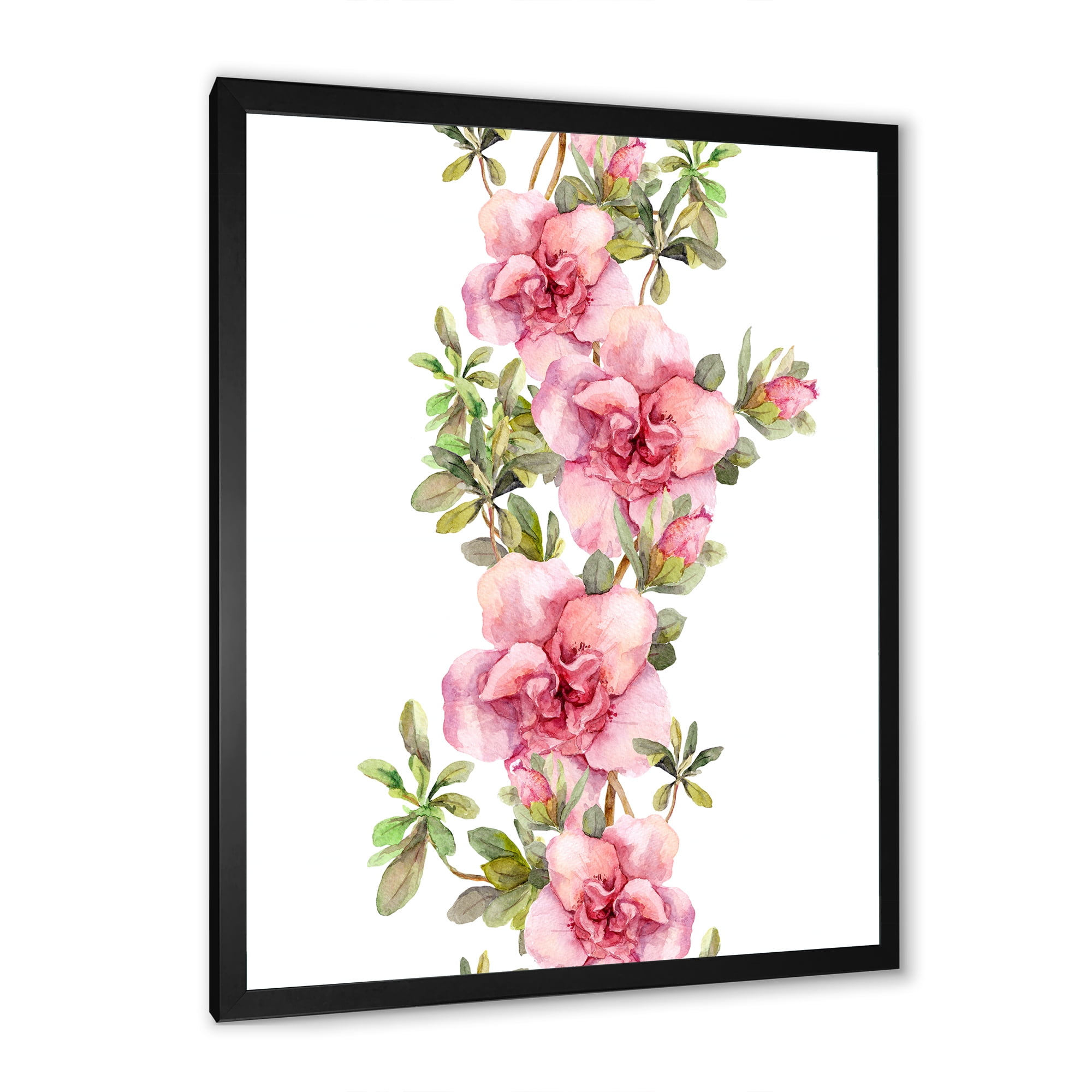 Designart 'Bouquet of Purple and Pink Flowers II' Farmhouse Framed Art Print