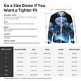 thumbnail image 6 of Fotbe Blue Viper Snake 2 Men's Women's UPF 50+ Sun Protection Jacket Hooded Cooling Shirt with Pockets Hiking Outdoor Performance-Large, 6 of 8