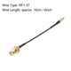 thumbnail image 3 of Conector adaptador coaxial RF1.37 MMCX macho a RP-SMA hembra de panel, cable de antena pigtail de baja pérdida, 2 pulgadas, 1 pieza 4 pulgadas, 3 of 4