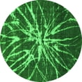 thumbnail image 1 of Ahgly Company Indoor Round Abstract Green Modern Area Rugs, 4' Round, 1 of 4