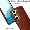 thumbnail image 4 of ShellTech Case for Samsung Galaxy S23,Magnetic Leather Mag-Safe Case Hidden Kickstand Cover for Galaxy S23,Brown, 4 of 8