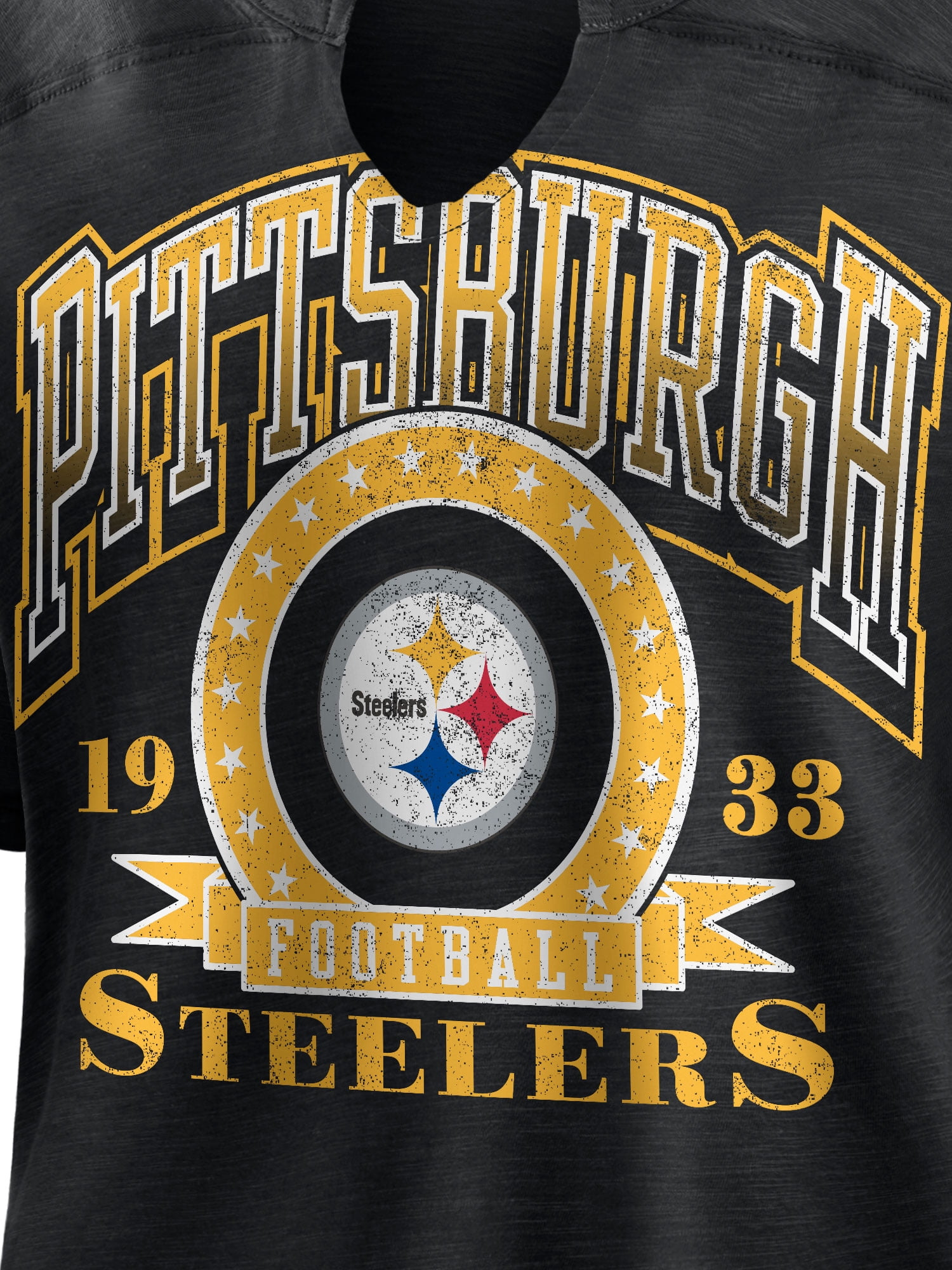 NFL Pittsburgh Steelers Women's Cotton Black Short Sleeve T-Shirt