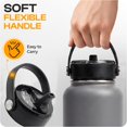 thumbnail image 7 of Jmoe USA Clear Top Replacement Straw Lid Compatible with Hydro Flask, Iron Flask, Thermoflask & Other Wide Mouth Bottles | Leakproof Flip Straw Lid | BPA-Free Food-Grade Plastic | Shatter-Resistant, 7 of 7