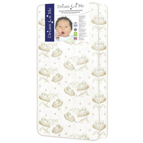 Dream On Me, Sweet Dreams 6” 88 Coil Inner Spring Crib And Toddler Mattress I Green Guard Gold Certified I Model #84