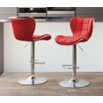 thumbnail image 2 of Bronte Living Leatherette Bar Stool 360 Swivel, Adjustable Height 24" to 33" High Backrest, with Hard Floor Protection Rubber Band - Series Susan (Set of 2), 2 of 9