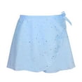 thumbnail image 6 of Mceream Long Sleeve Ballet Leotards for Girls 2 Piece Cotton Crisscross Back Dance Dress Outfit with Removable Shiny Skirt Combo 3-12 Years, 6 of 8