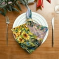thumbnail image 2 of GZHJMY Summer Sunflower Painting Cloth Napkins Washable Reusable Polyester Dinner Napkins 20 x 20 Inch for Home Weddings Parties Holiday Table Napkins Set of 6, 2 of 6