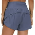 thumbnail image 1 of Women's High Waist Running Shorts Quick-Drying Sports Exercise Shorts with Mesh Lined Zipper Pockets, 1 of 9