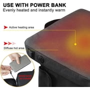 Heated Stadium Seat Cushion Portable Heated Stadium Seats Cordless Rechargeable Stadium Seat Pad 149F USB Battery Heated Bleacher Cushion Portable Heating Pad With Straps for Outdoor Sports, Camping,