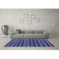 thumbnail image 3 of Ahgly Company Machine Washable Indoor Rectangle Abstract Blue Modern Area Rugs, 3' x 5', 3 of 4