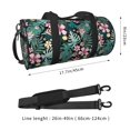 thumbnail image 4 of Xecao Rose Flowers print Round Travel Duffel Bag is a foldable gym bag with an inner pocket, perfect for travel sports, 4 of 8