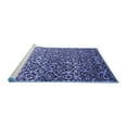 thumbnail image 2 of Ahgly Company Machine Washable Indoor Rectangle Abstract Blue Contemporary Area Rugs, 4' x 6', 2 of 4